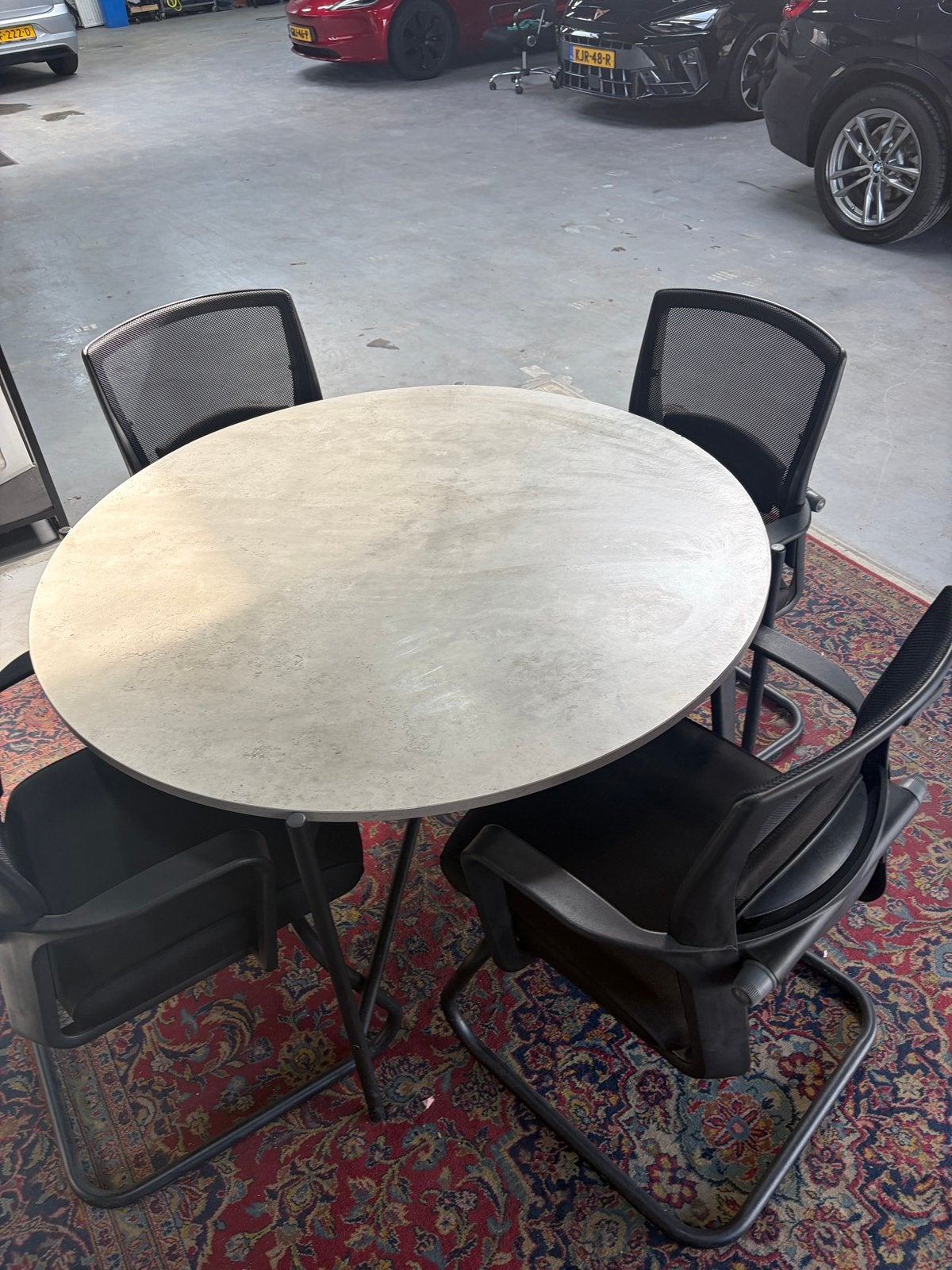 Gereserveerd, Huis en Inrichting, Ophalen, 100 tot 150 cm, Rond, Zo goed als nieuw