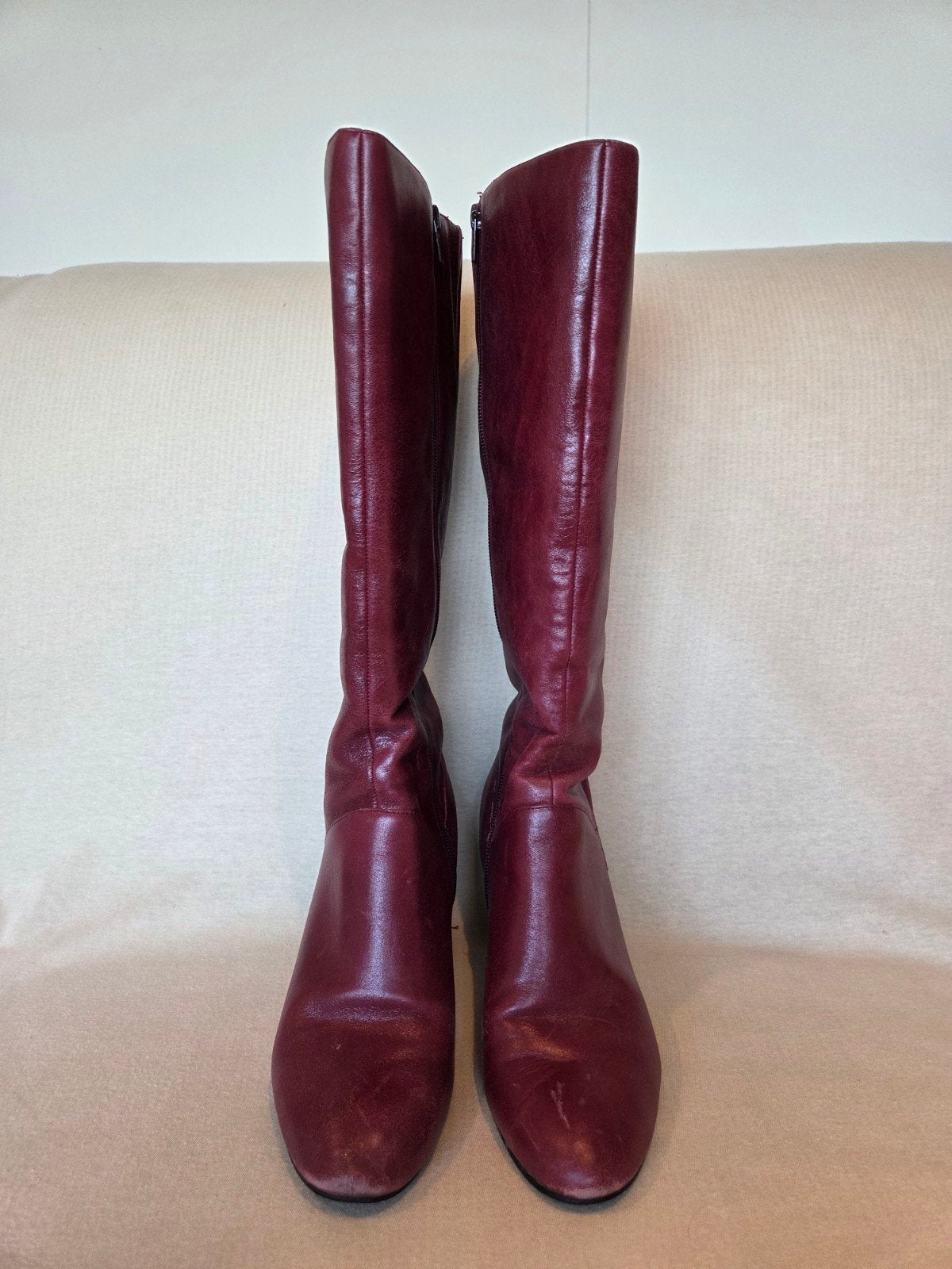 Dames laarsen maat 39, Hoge laarzen, Ophalen of Verzenden, Gedragen, Rood