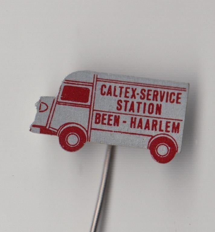 Haarlem Caltex Service Station Olie Citroën speldje, Gebruikt, Niet vindbaar, Niet vindbaar, Speldje of Pin