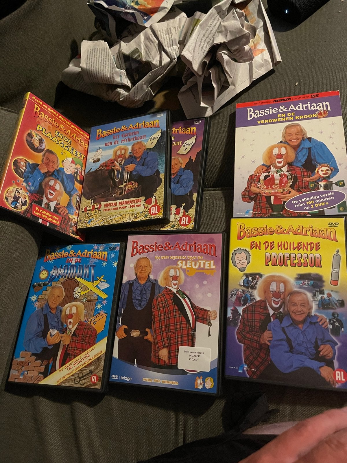 Bassie & Adriaan DVD Collectie - 6 Verschillende Titels, Verzamelbox, Alle leeftijden, Familie, Gebruikt