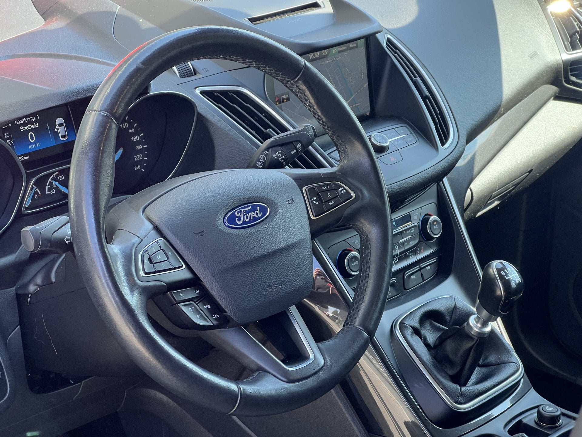 Ford C-MAX 1.0 Titanium | WinterPack | Airco | Navi |, Auto's, Voorwielaandrijving, Stof, Gebruikt, Automatische klimaatregeling