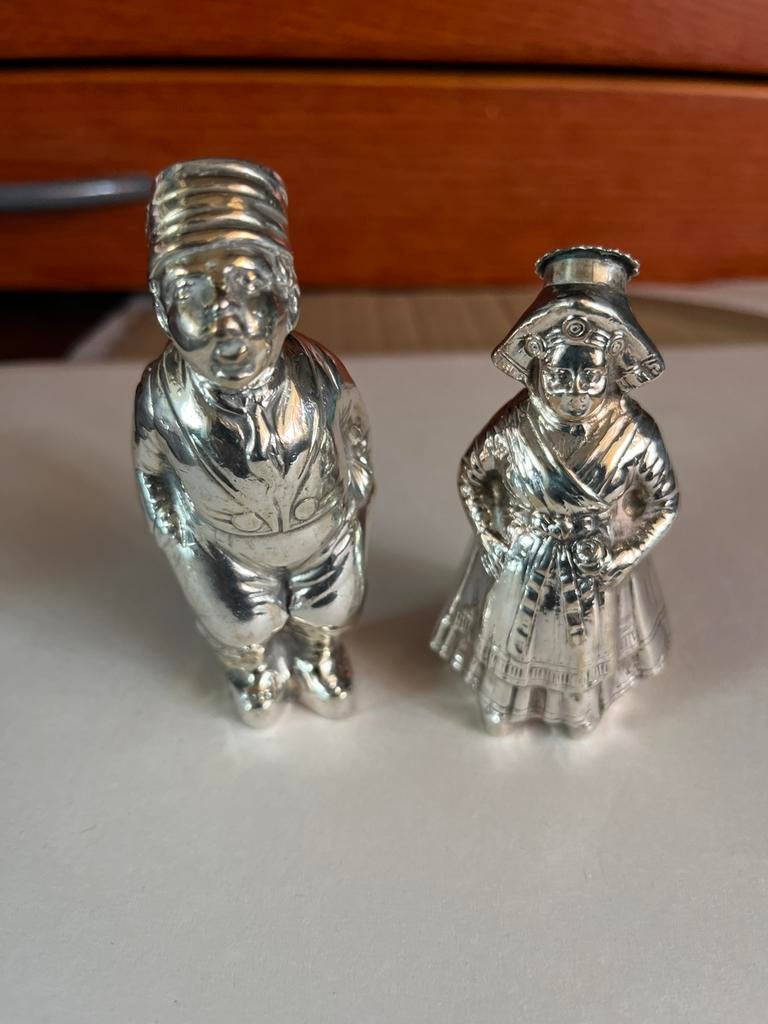 Zilveren peper en zout set, Antiek en Kunst, Ophalen of Verzenden, Zilver
