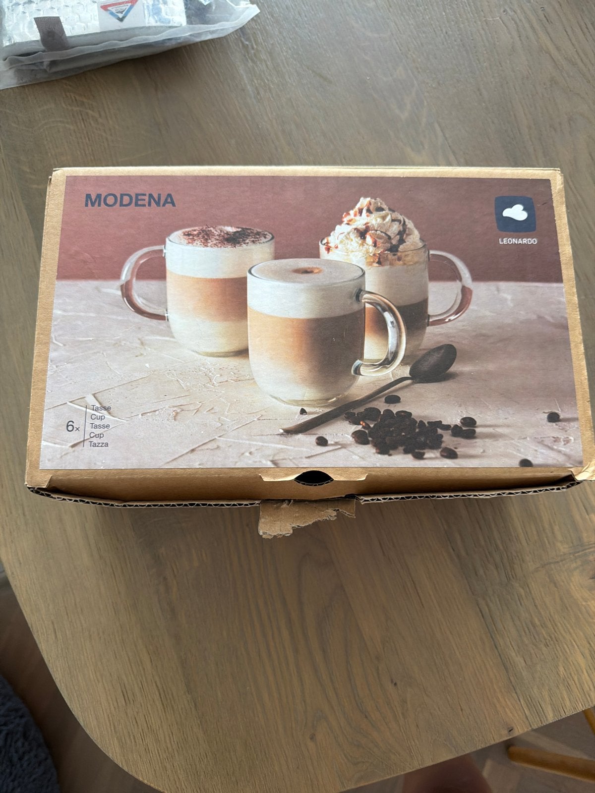Leonardo Modena Glazen Mokken - Set van 6 (400ml), Nieuw, Ophalen of Verzenden, Overige merken, Glas