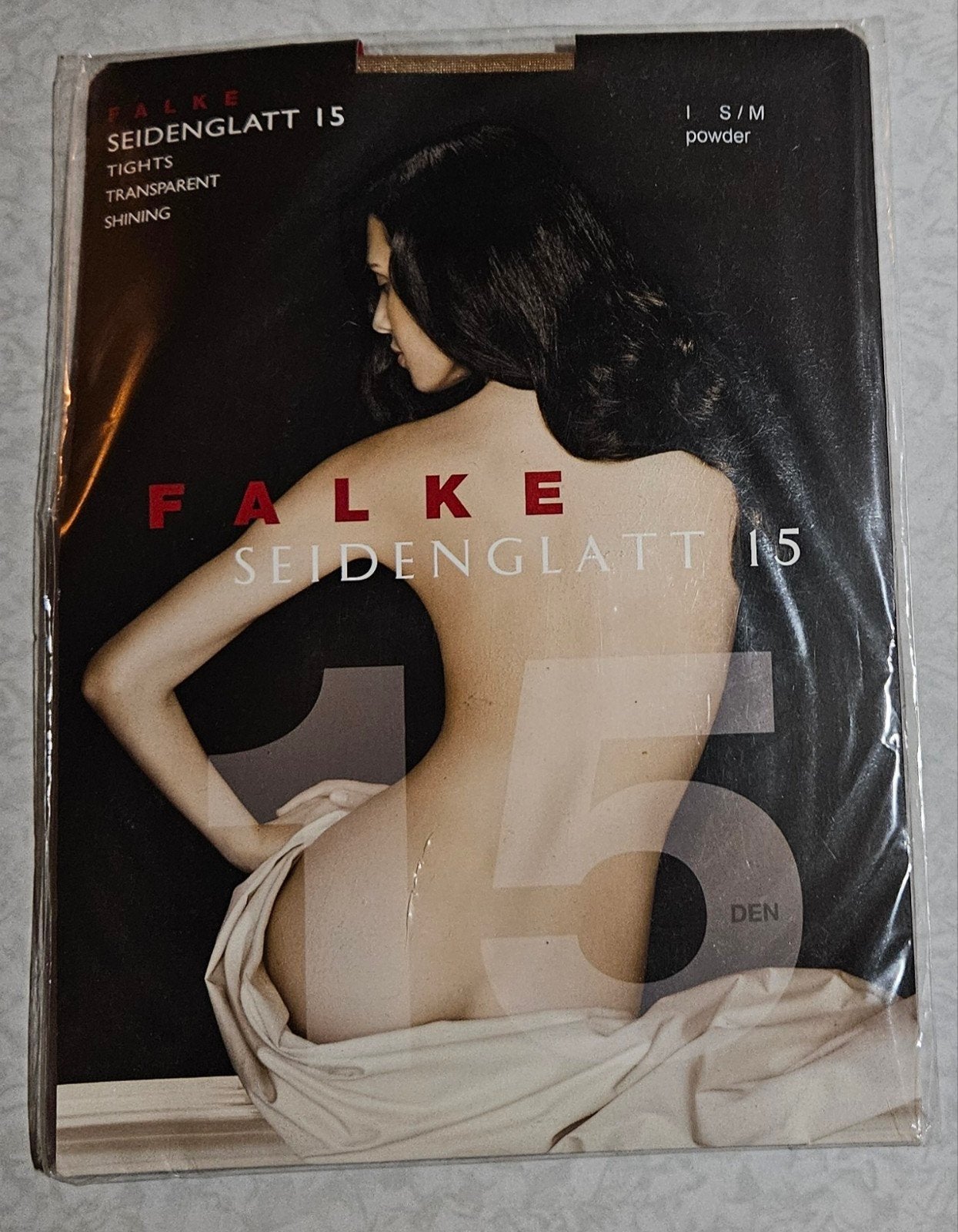 Falke Seidenglatt 15 den panty - S/M - powder, Nieuw, Panty, Overige kleuren, Maat 36/38 (S)