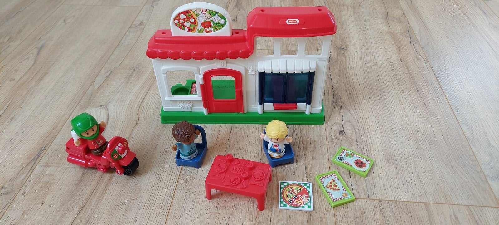 Fisher-Price Little People Pizzeria / Boomhut speelset, Ophalen, Gebruikt, Speelset, Met geluid