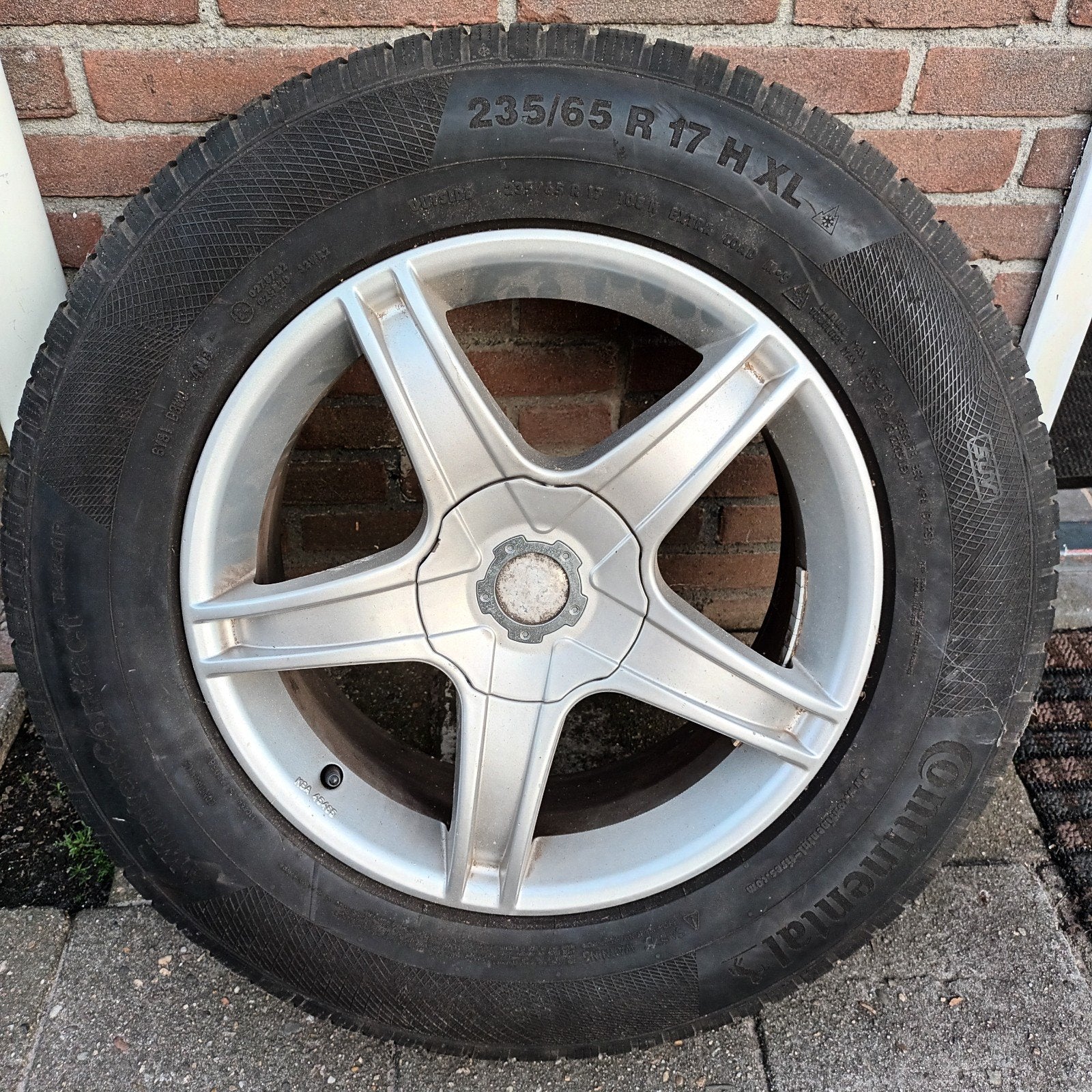 4 x Continental 235/65 R17 H XL met velg, Auto-onderdelen, Banden en Velgen, Ophalen, Gebruikt, Banden en Velgen, 17 inch