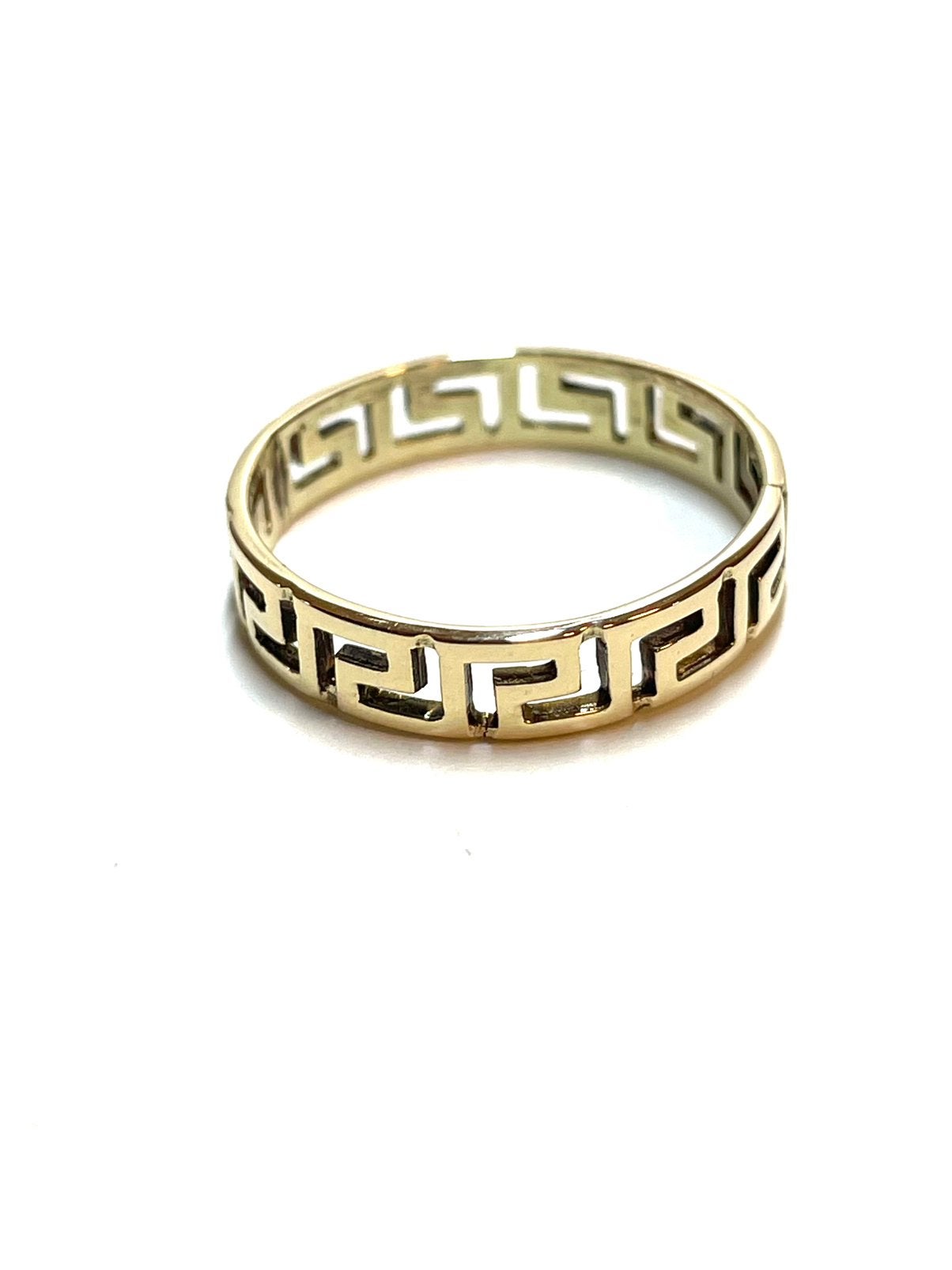 14k gouden meander ring, 18 tot 19, -, -, Ophalen of Verzenden