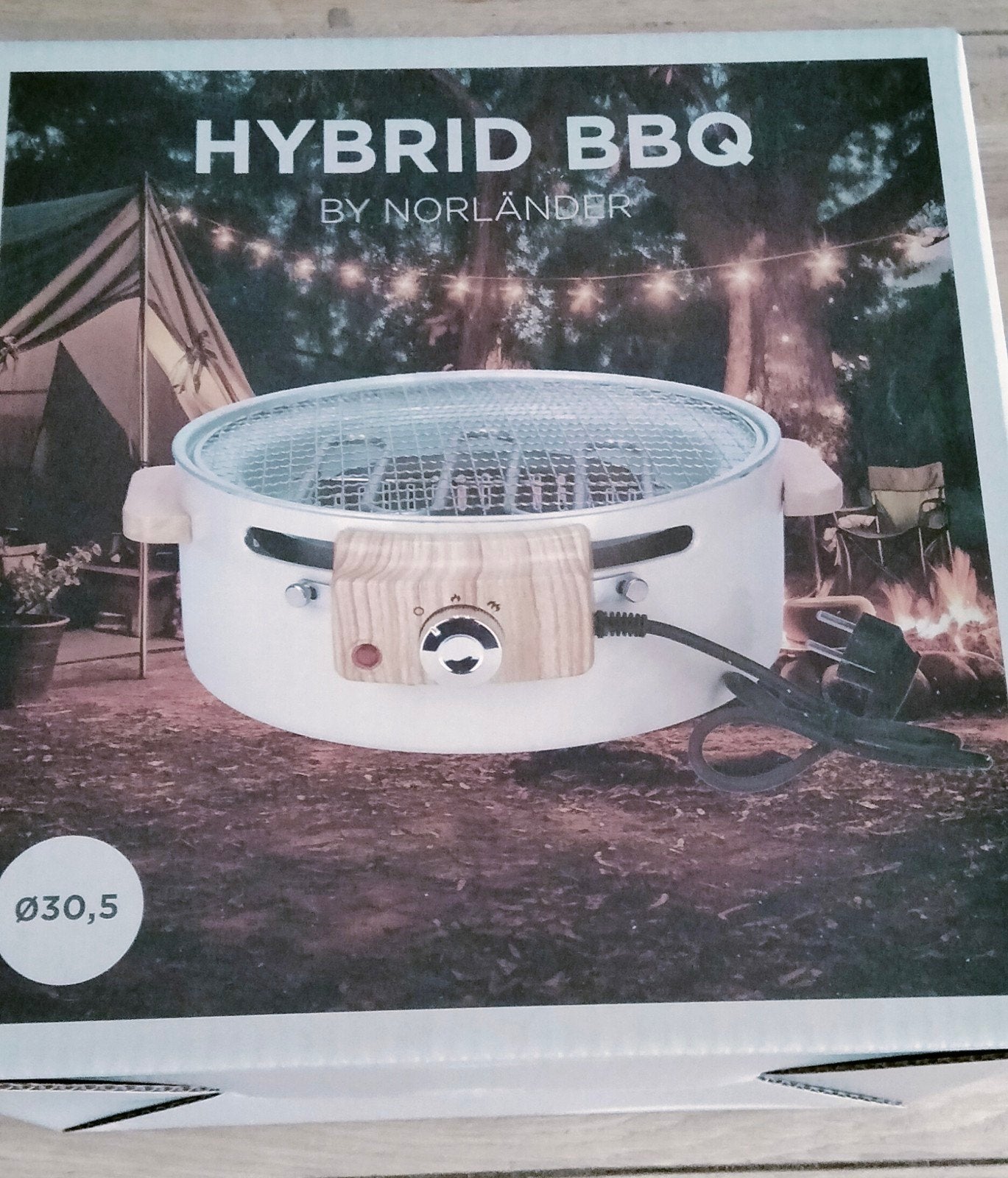 hybride bbq houtskool electrisch norlander, Tuin en Terras, Elektrische barbecues, Ophalen of Verzenden, Nieuw, NORLÄNDER OUTDOOR