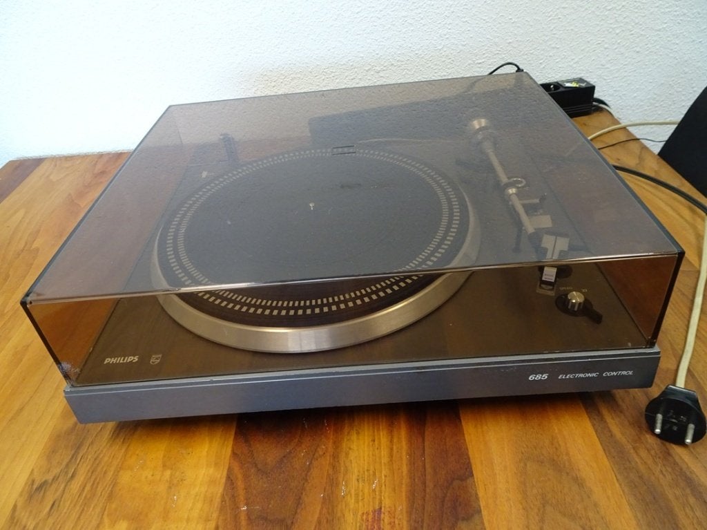 Philips AF685 platenspeler - gereviseerd, Philips, Refurbished, Pitch-regelaar, Ophalen of Verzenden