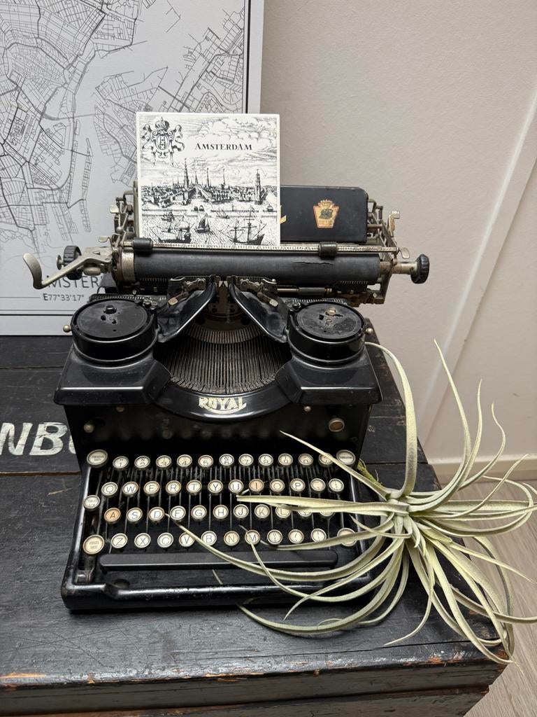 Vintage Royal Blikman Typemachine - Amsterdam Decoratie, Ophalen