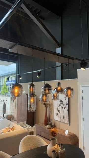 Hanglamp Fantasy (8-lichts), Ophalen, Zo goed als nieuw, Glas, E27 (groot)