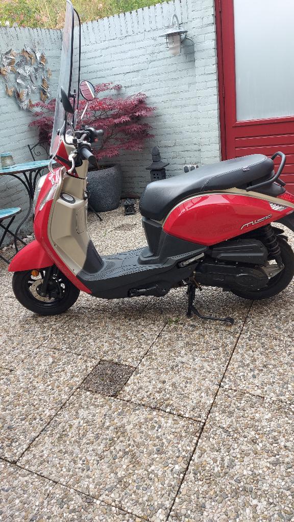SYM Mio Scooter - Rood met windscherm, Gebruikt, Maximaal 45 km/u, Benzine, 50 cc