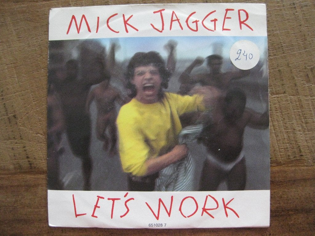 Vinyl single  Mick Jagger   "Let's work", Ophalen of Verzenden, Gebruikt, Pop