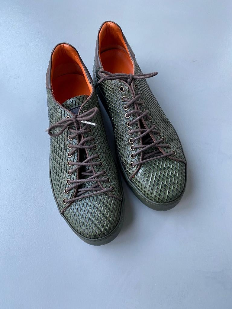 H32 by Melik Sneakers, groen/bruin gemêleerd, maat 42, ZGAN, Overige kleuren, Ophalen of Verzenden, Sneakers of Gympen, Melik