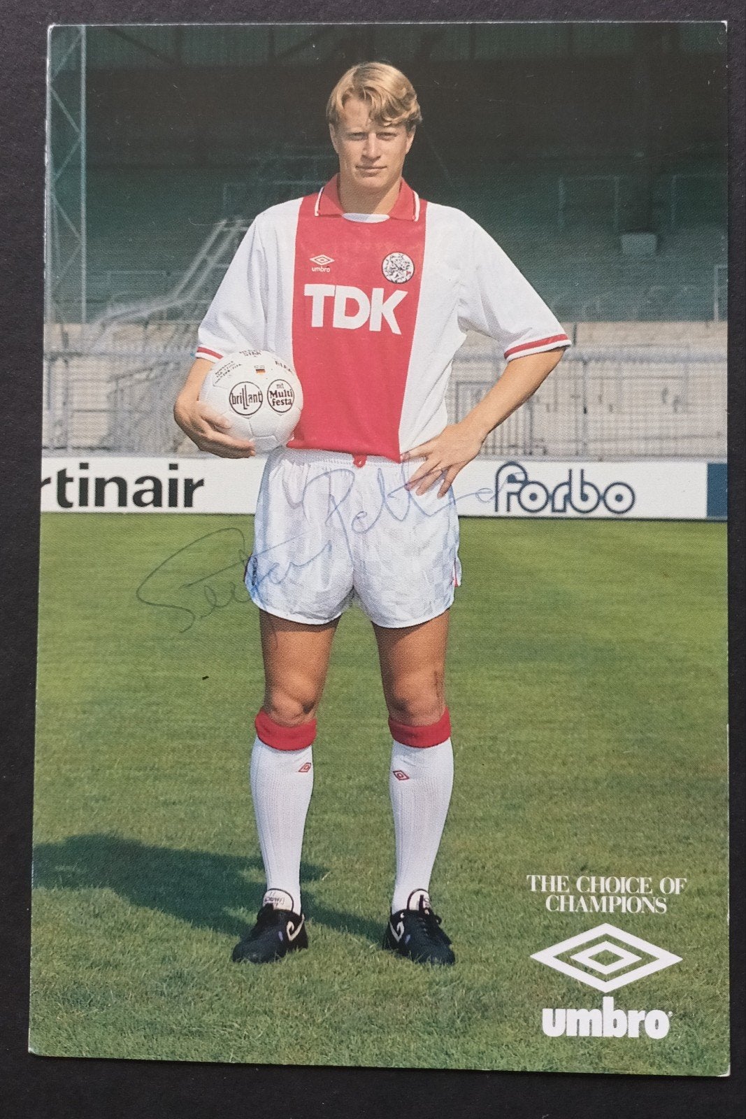 Oude Spelerskaart Ajax Stefan Pettersson met handtekening, Verzamelen, Sportartikelen en Voetbal, Ophalen of Verzenden, Ajax, Spelerskaart