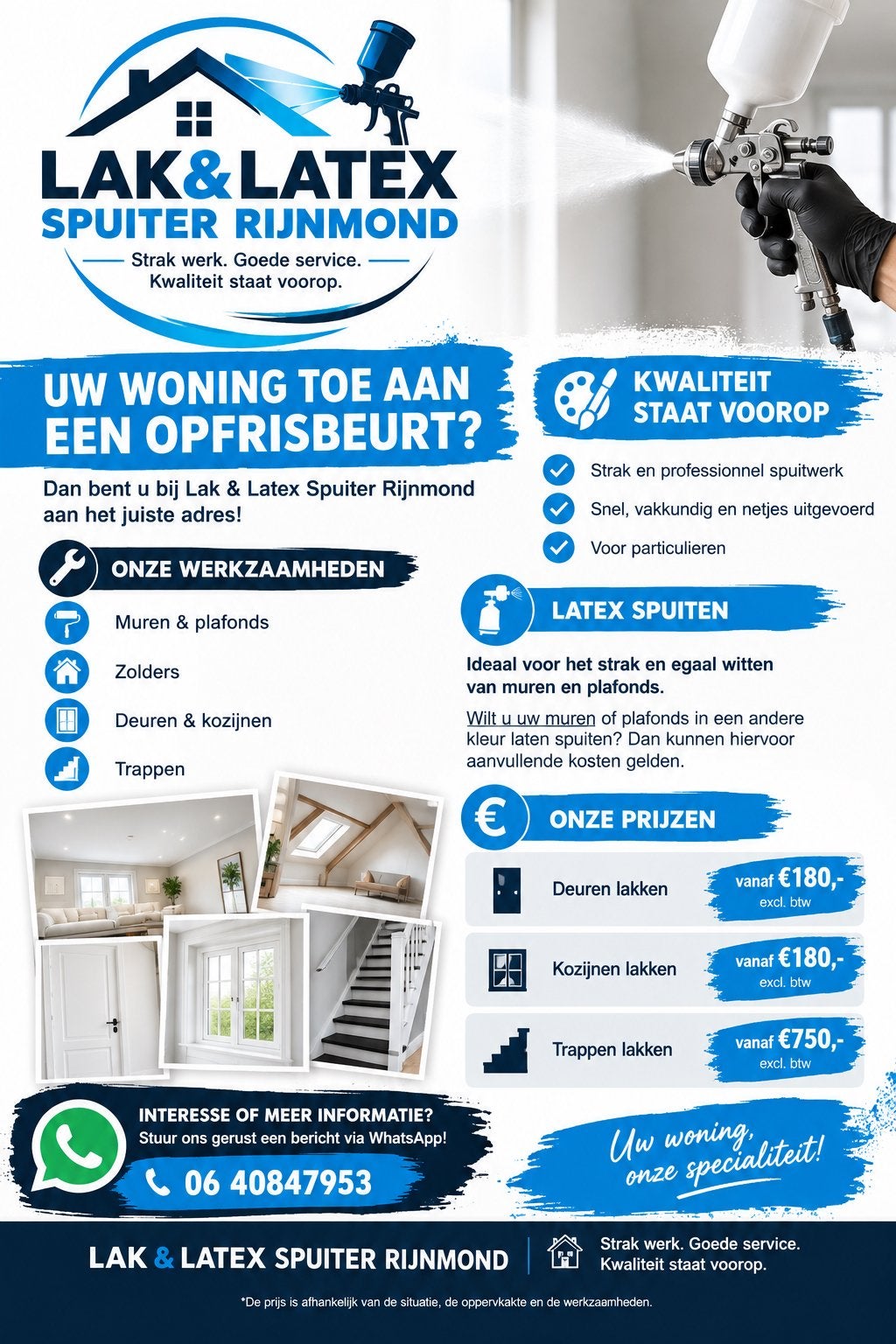 Lak & LatexSpuiterRijnmond, Diensten en Vakmensen, Garantie, Binnenschilderwerk