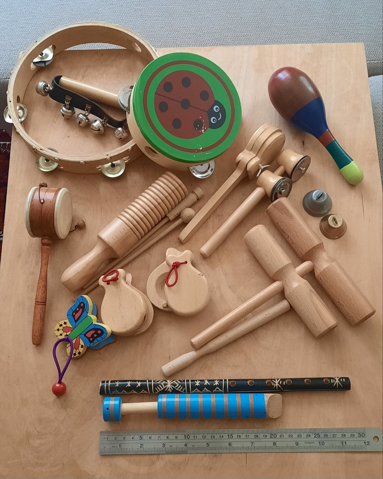 Houten muziekinstrumenten set voor kinderen, Kinderen en Baby's, Speelgoed | Educatief en Creatief, Ophalen, Gebruikt, Ontdekken