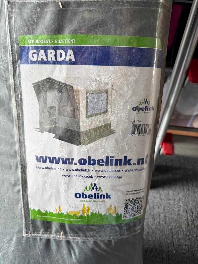 Obelink Garda 210 Keukentent / Schuur Tent, Caravans en Kamperen, Tenten, Ophalen, Zo goed als nieuw, Tot en met 2
