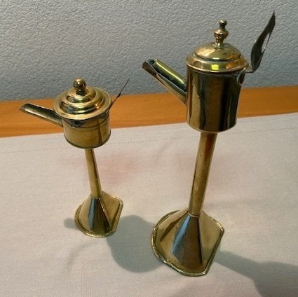 Koperen olielampjes, Ophalen of Verzenden, Koper