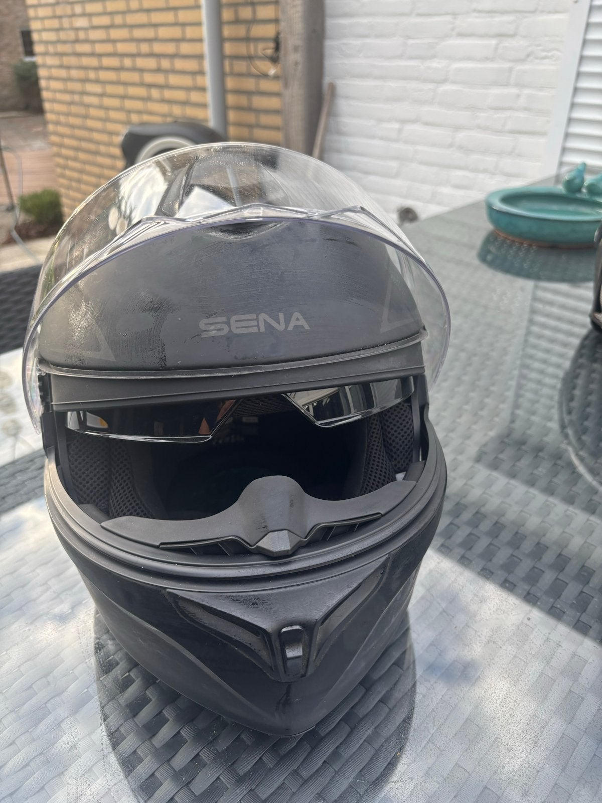 Sena Outrush R Systeemhelm - Maat X60, Motoren, Kleding | Motorhelmen, Systeemhelm, Heren, 3XL of groter, Tweedehands