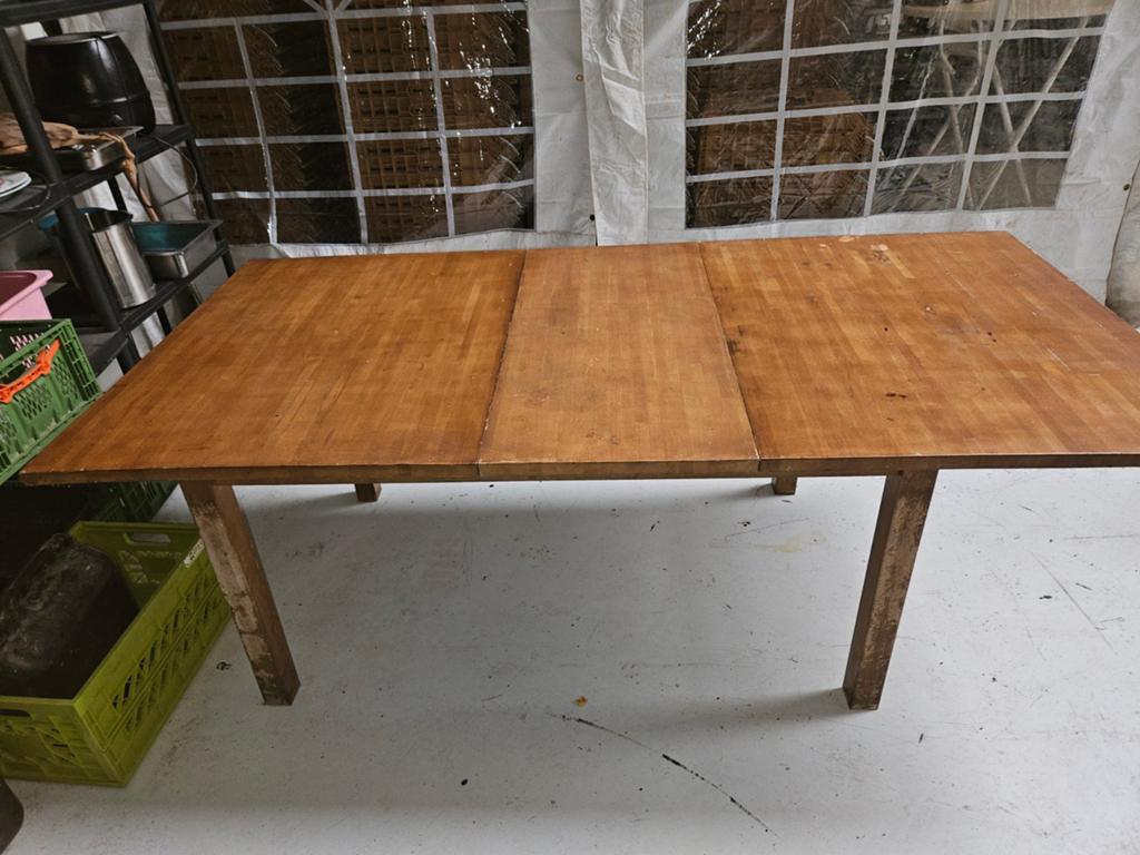 Tekoop houten tafel, Huis en Inrichting, Ophalen, Rechthoekig, 50 tot 100 cm