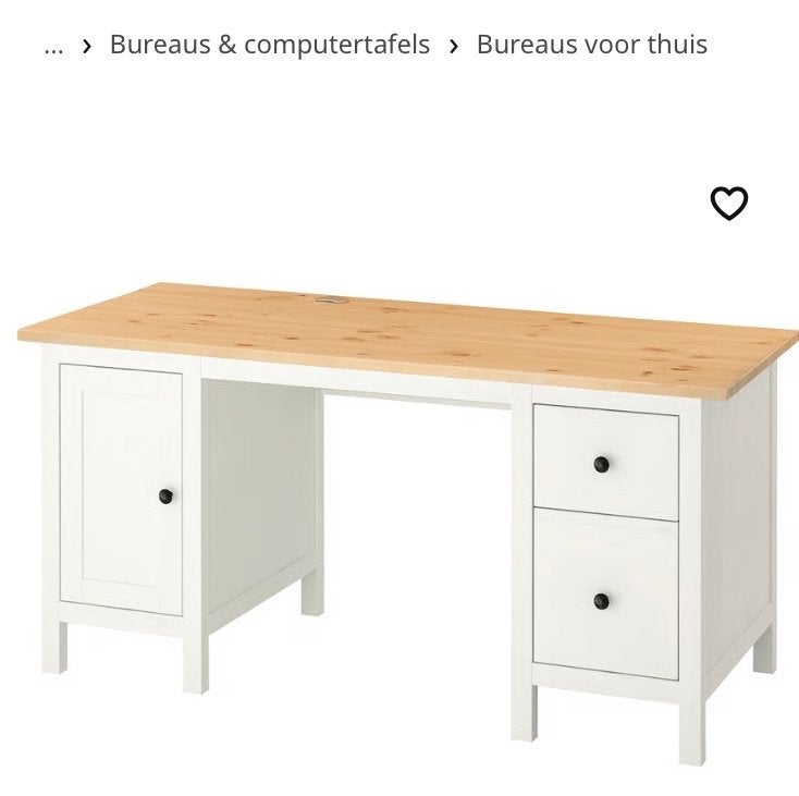 IKEA HEMNES Bureau - Zo goed als nieuw, Huis en Inrichting, Bureaus, Ophalen, Zo goed als nieuw, IKEA, Computerbureau