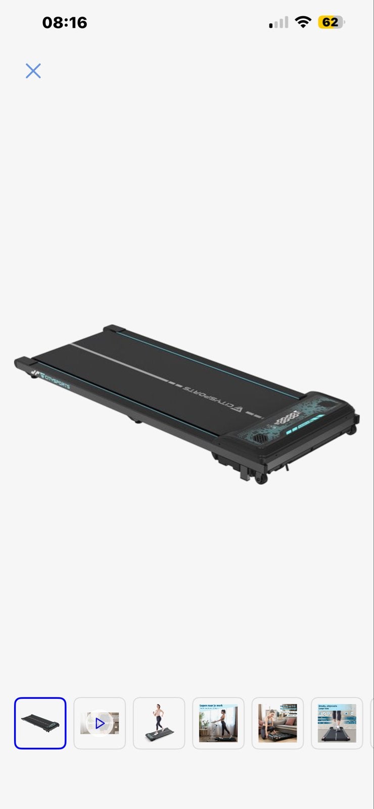 Compacte Loopband met Bluetooth, Ophalen, Nieuw, Metaal, Loopband