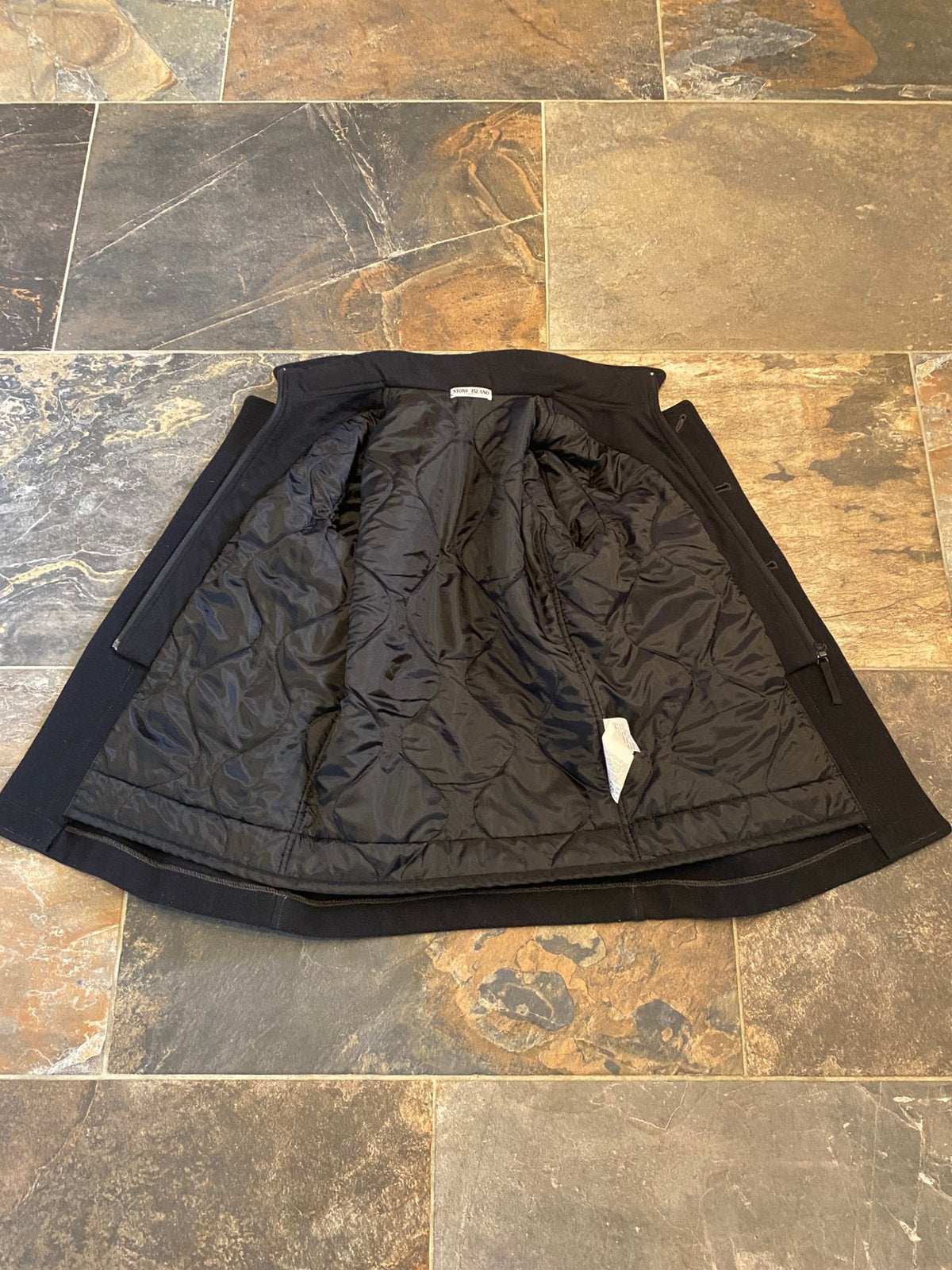 Stone Island wollen jas / overshirt zwart, Kinderen en Baby's, Ophalen of Verzenden, Zo goed als nieuw, Jongen, Jas