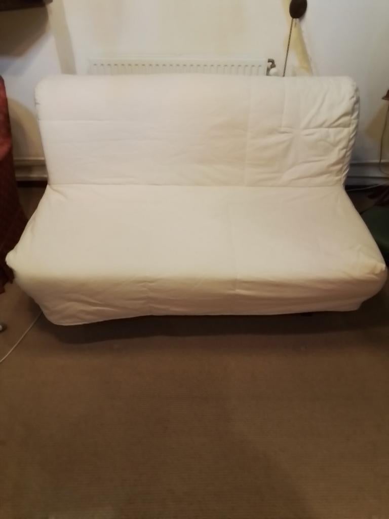 Slaapbank Lycksele Ikea GRATIS, Ophalen, Tweepersoons, Zo goed als nieuw, Crème