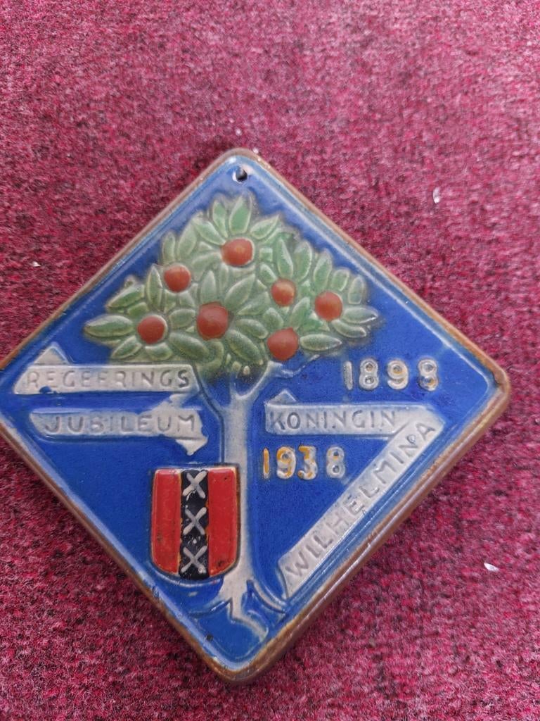 Tegeltje Regeringsjubileum Koningin Wilhelmina 1938, Ophalen