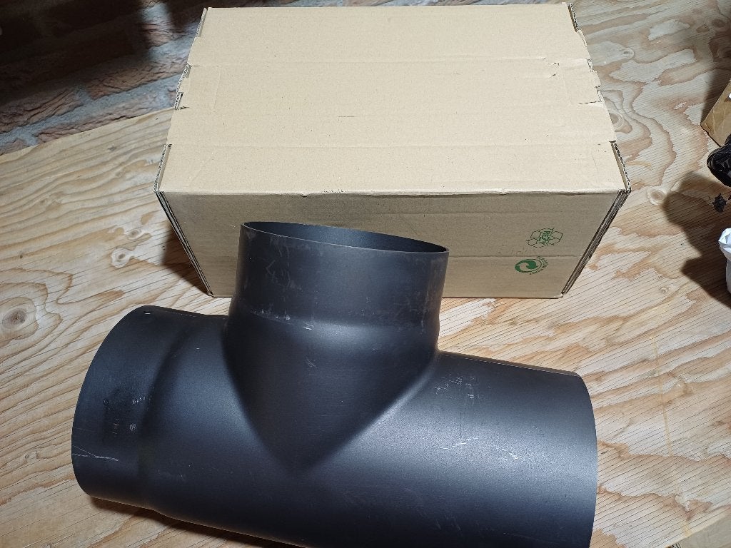 kachelpijp t-stuk 150mm dikwandig, Overige materialen, Overige typen, Nieuw, Ophalen of Verzenden