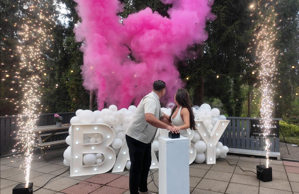 Exclusieve Gender Reveal – luxe & onvergetelijk!, Ophalen of Verzenden, Nieuw, Feestartikel, Geboorte of Huwelijk