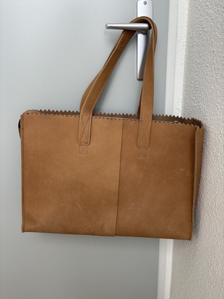 Tas Myomy My Paperbag, Ophalen of Verzenden, Gebruikt, Bruin, Handtas