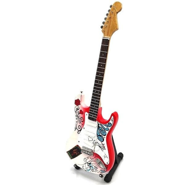 Jimi Hendrix gitaar gekleurs miniatuur 25cm mini guitar deco, Info@deconoord.nl, Deco Noord, Nieuw, Ophalen of Verzenden