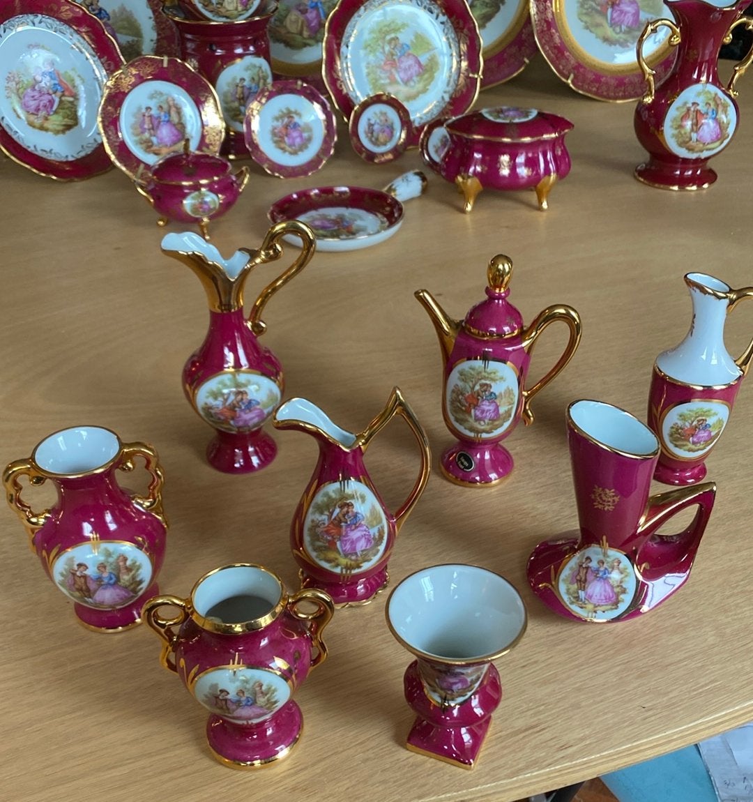 8 Limoges vintage porselein, 65 jaar oud, Ophalen of Verzenden