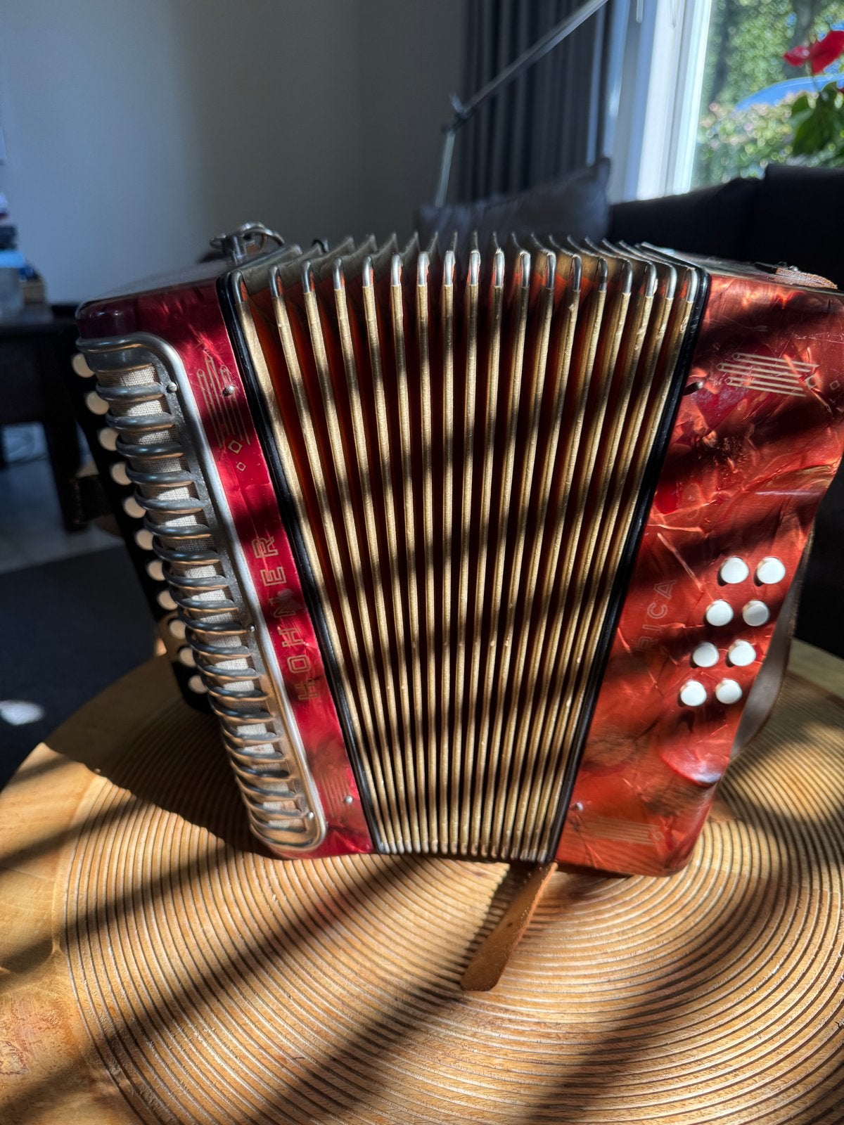 Mooie Hohner trekzak - Stemming C/F, Muziek en Instrumenten, Ophalen, Gebruikt, Knopaccordeon, Hohner