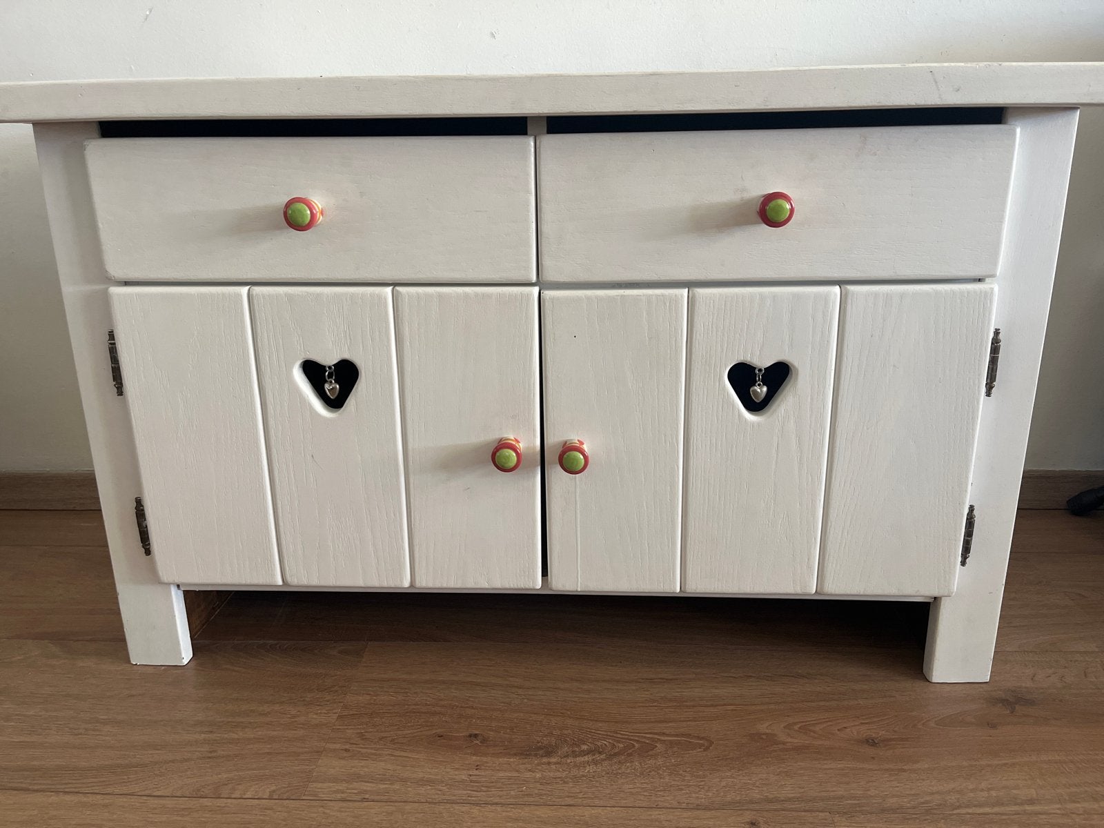 Mooi gepimpt houten opbergkastje - 95,5x45x60,5 cm, Ophalen, Gebruikt