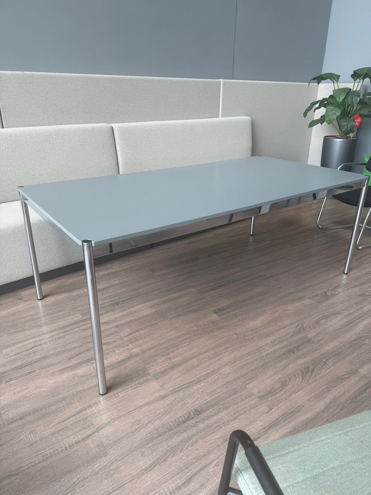 USM Haller Tafel 200x100cm Grijs, Ophalen, Gebruikt, 100 tot 150 cm, Vijf personen of meer