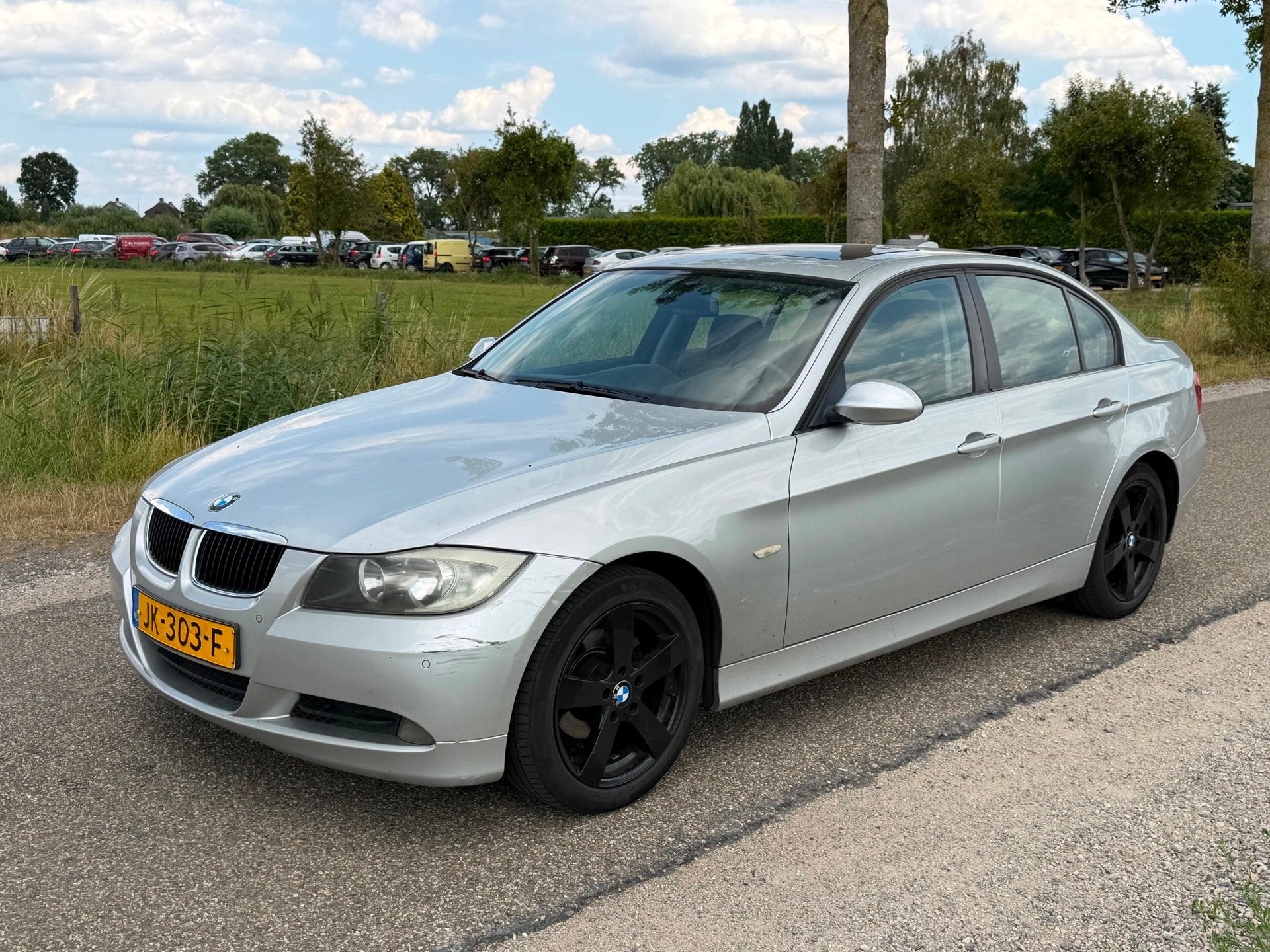 BMW 3-serie 320i Executive APK 02-2027 Airco, Auto's, BMW, Zwart, 150 pk, 14 km/l, Handgeschakeld