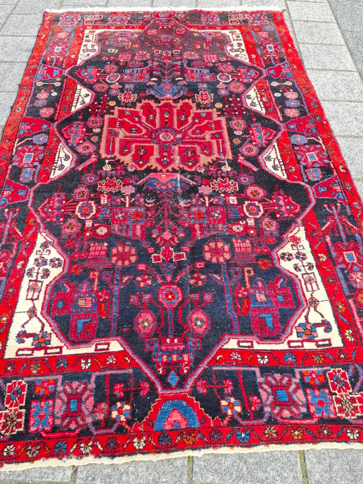 Handgemaakte Perzische tapijt Nehawand, Ophalen, Gebruikt, Rechthoekig, 200 cm of meer