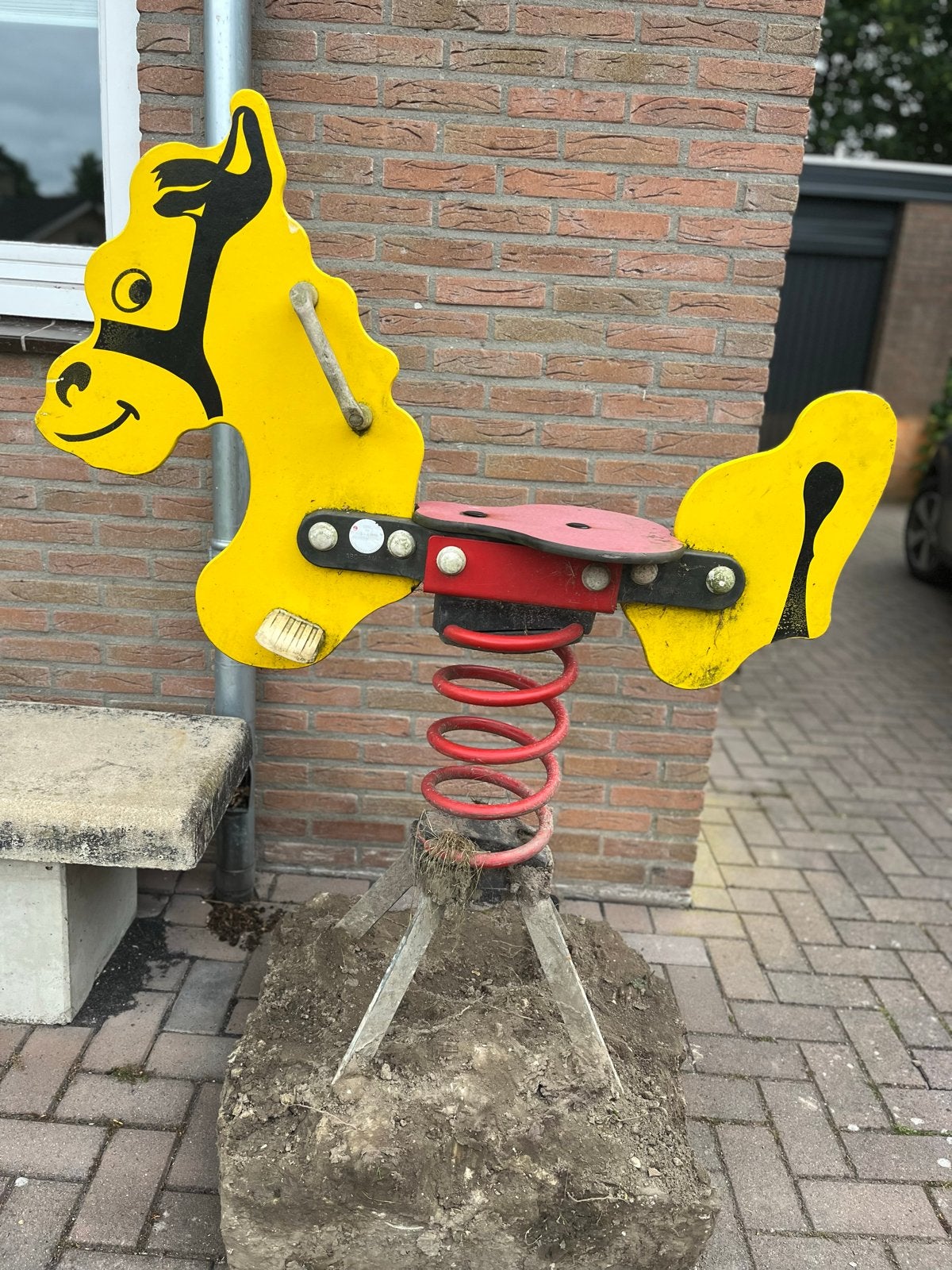 Wipkip / Veerpaardje Speeltoestel - Geel, Ophalen of Verzenden, Gebruikt, Overige typen