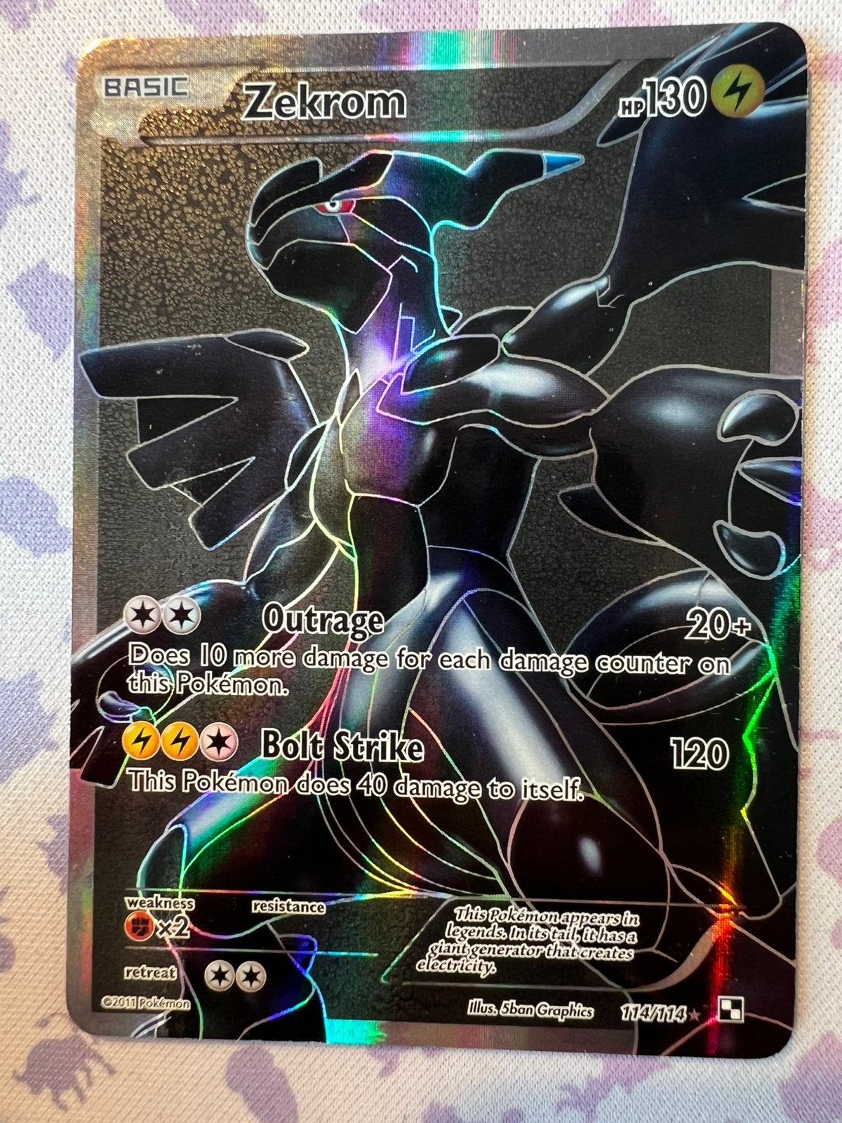 Zekrom 114 Black and White, Ophalen of Verzenden, Zo goed als nieuw, Losse kaart, Foil