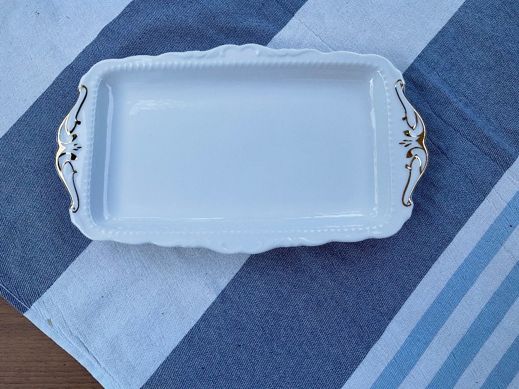 Royal Albert Val D’Or sandwich schaal serveerschaal, Ophalen of Verzenden, Zo goed als nieuw, Porselein, Bord of Schaal