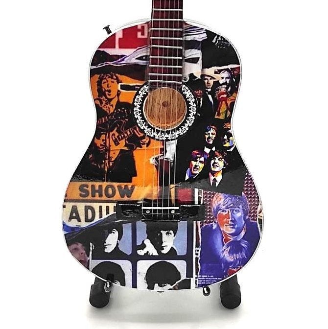 The Beatles fotos miniatuur gitaar 25cm mini guitar deco, Info@deconoord.nl, Deco Noord, Nieuw, Ophalen of Verzenden