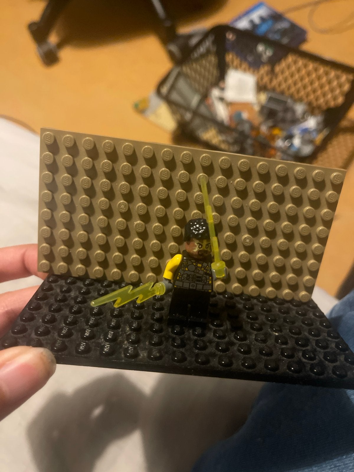 Lego minifiguur met bliksem accessoires, Ophalen of Verzenden, Gebruikt, Overige merken