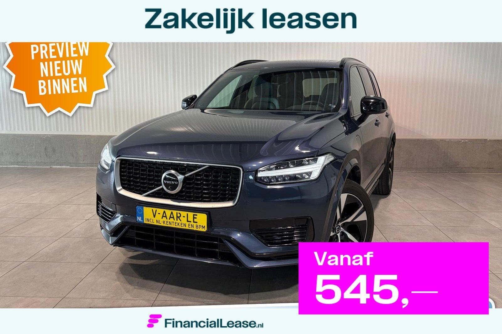 Volvo XC90 T8 Aut. R-Design ACC Panoramadak BLIS 360camera 3, Metallic lak, Zwart, 4 cilinders, Blauw
