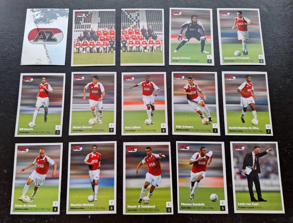 Complete set stickers AZ Alkmaar 2008-09, Ophalen of Verzenden, Zo goed als nieuw, AZ, Poster, Plaatje of Sticker