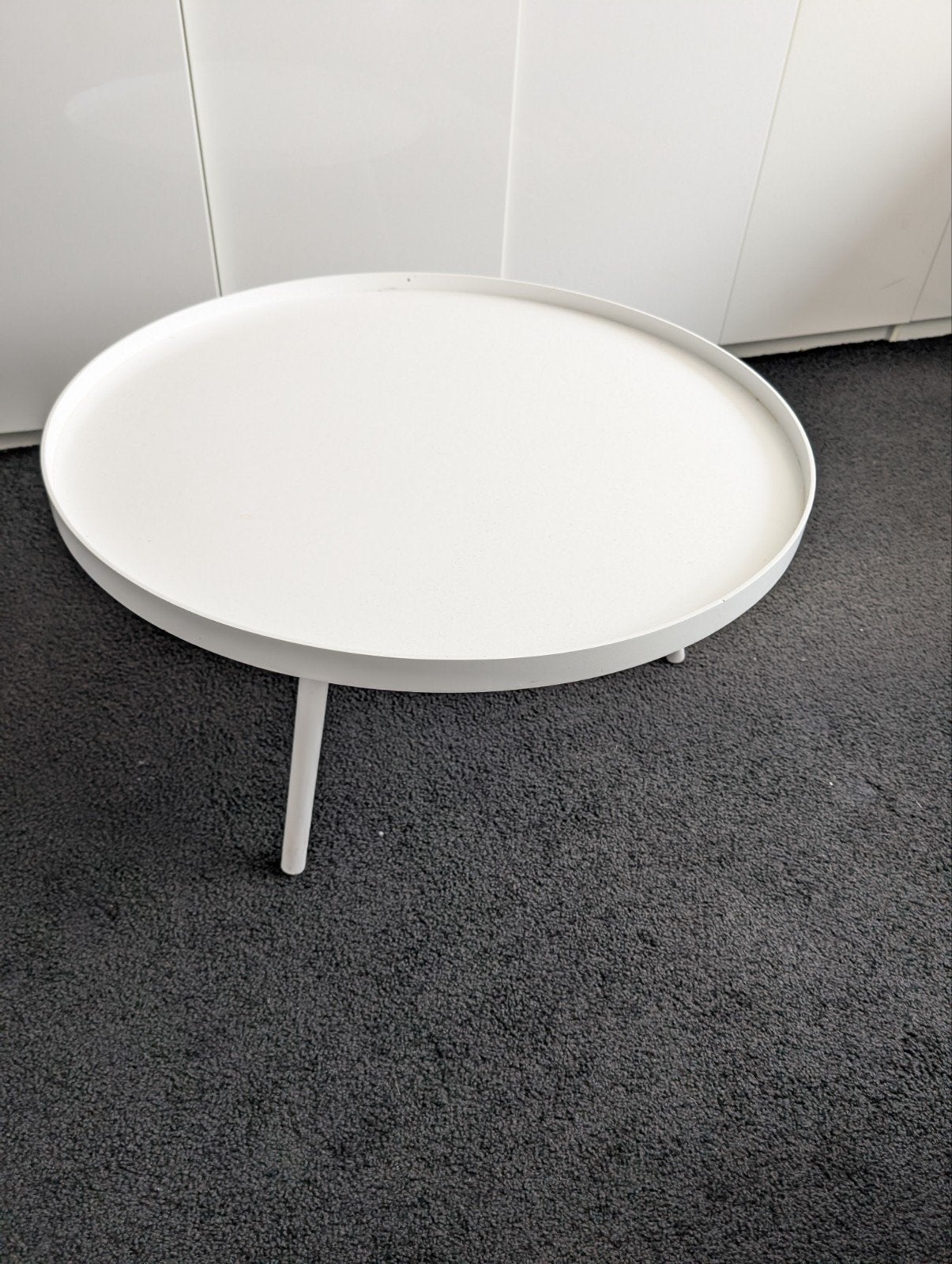 WOOOD bijzettafel Mesa wit Ø78x39 cm (Karwei), Huis en Inrichting, Ophalen, Minder dan 45 cm, Gebruikt, Rond