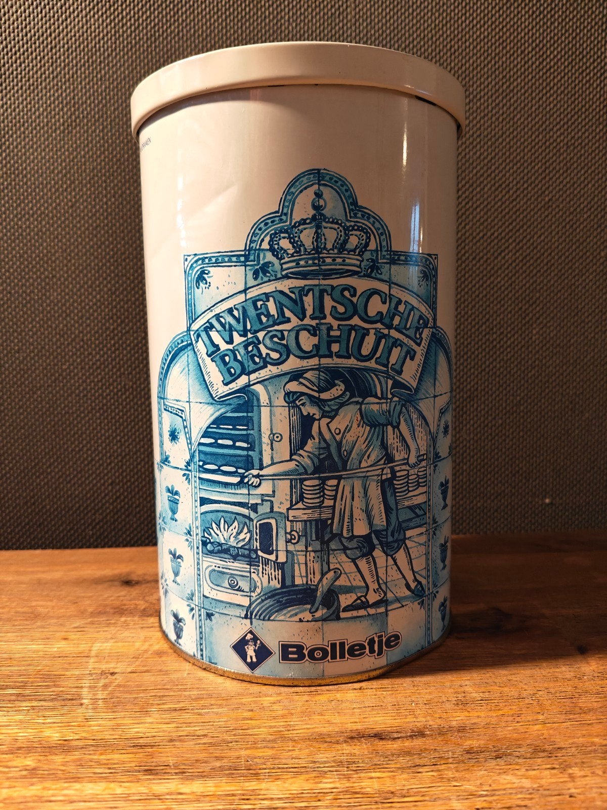 Vintage Bolletje Twentsche Beschuit Blik, Ophalen of Verzenden, Gebruikt, Beschuit, Bolletje