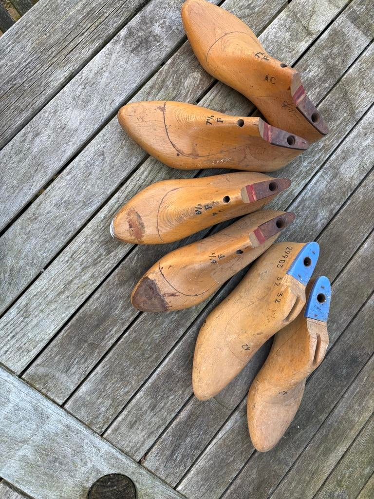 Vintage Houten Schoenleesten - Oisterwijk Holland Leestenfab, Ophalen